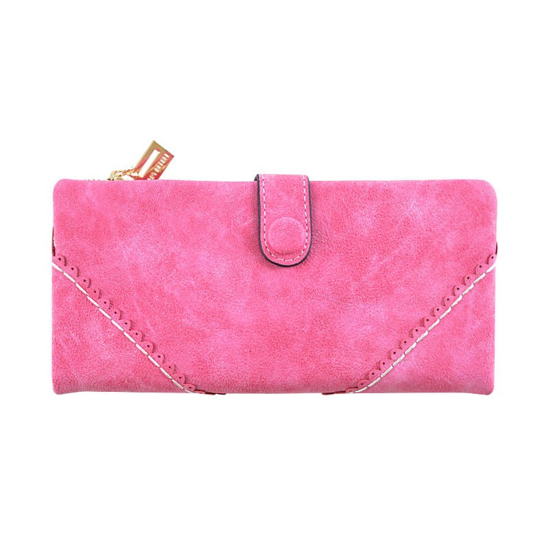 Lady purse 2021 female long lace lace buckle zipper multifunction large volume Purse Leather Wallet hand - Krosscanada