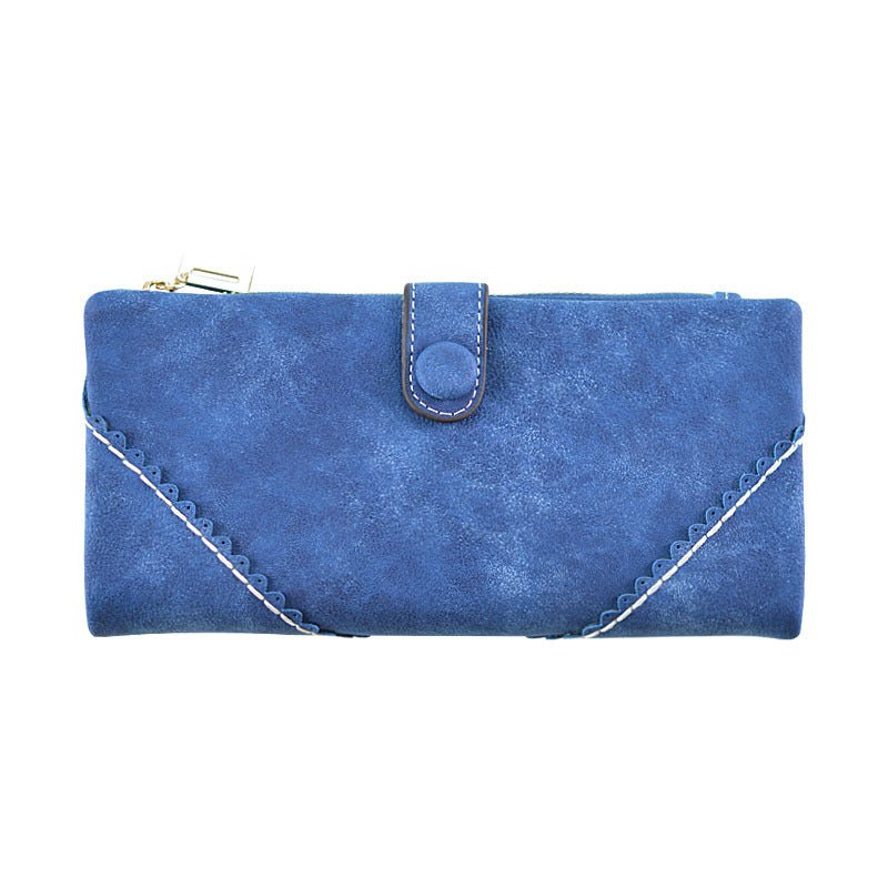 Lady purse 2021 female long lace lace buckle zipper multifunction large volume Purse Leather Wallet hand - Krosscanada