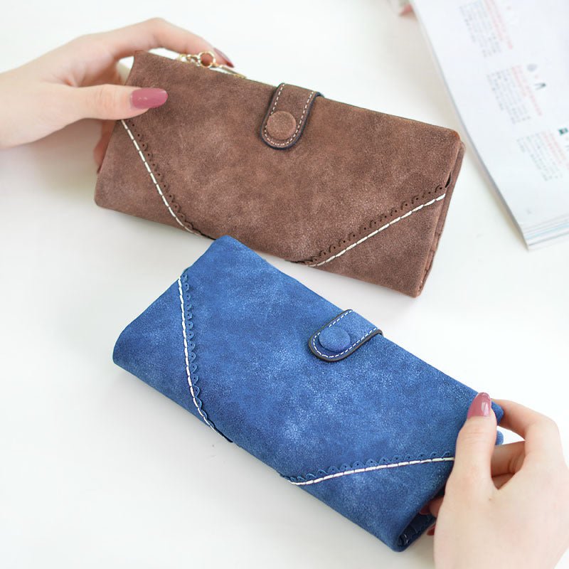 Lady purse 2021 female long lace lace buckle zipper multifunction large volume Purse Leather Wallet hand - Krosscanada
