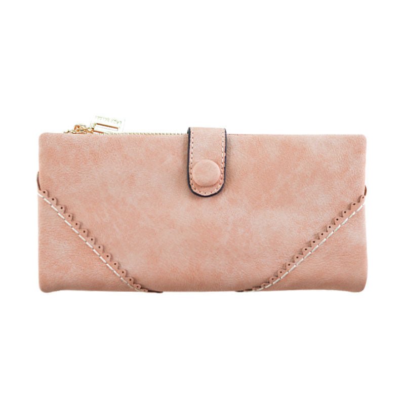Lady purse 2021 female long lace lace buckle zipper multifunction large volume Purse Leather Wallet hand - Krosscanada