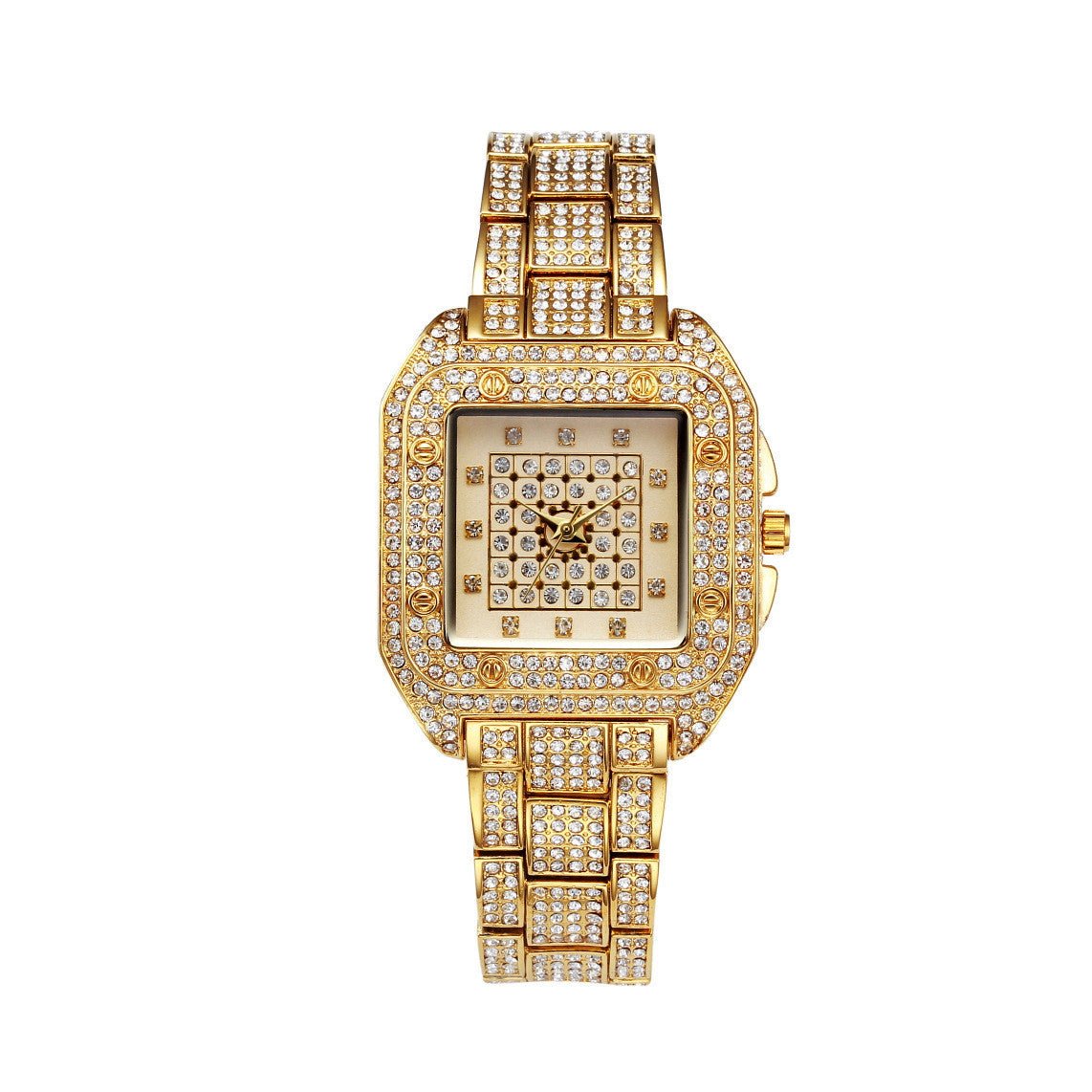 Leisure Square Diamond Luxury Fashion Watch Waterproof Quartz Ladies Watch - Krosscanada