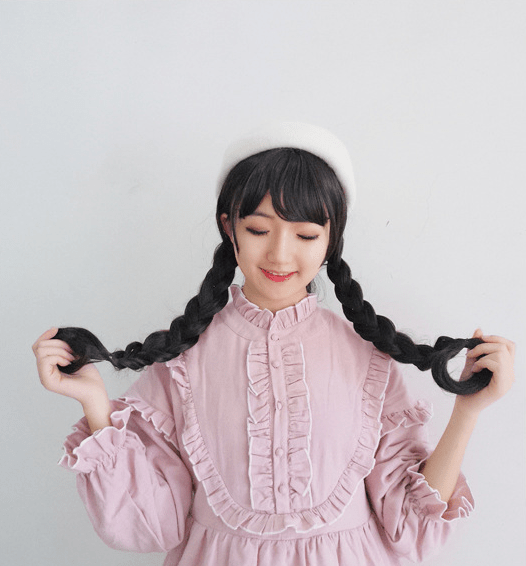 Long roll wig air bangs wig wig COS wig dyed wig - Krosscanada