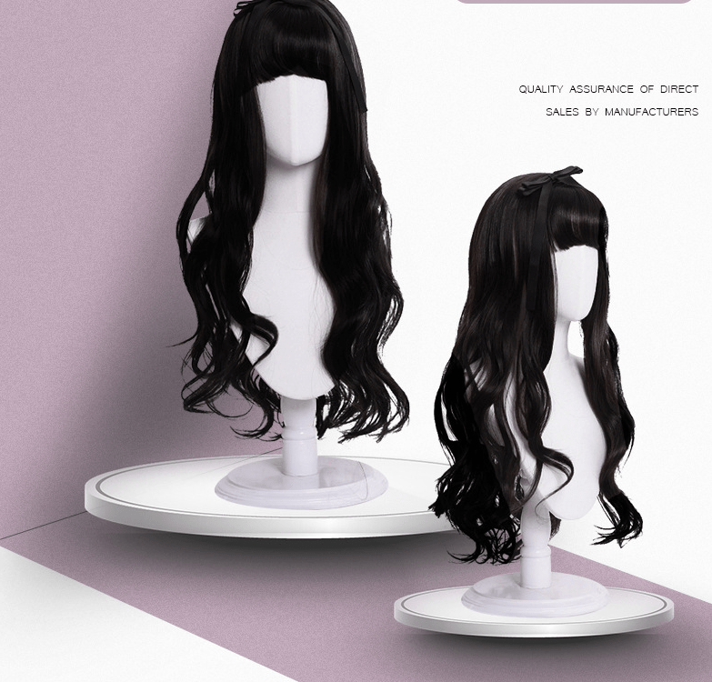 Long roll wig air bangs wig wig COS wig dyed wig - Krosscanada