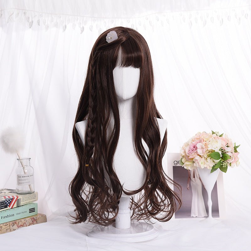 Long roll wig air bangs wig wig COS wig dyed wig - Krosscanada