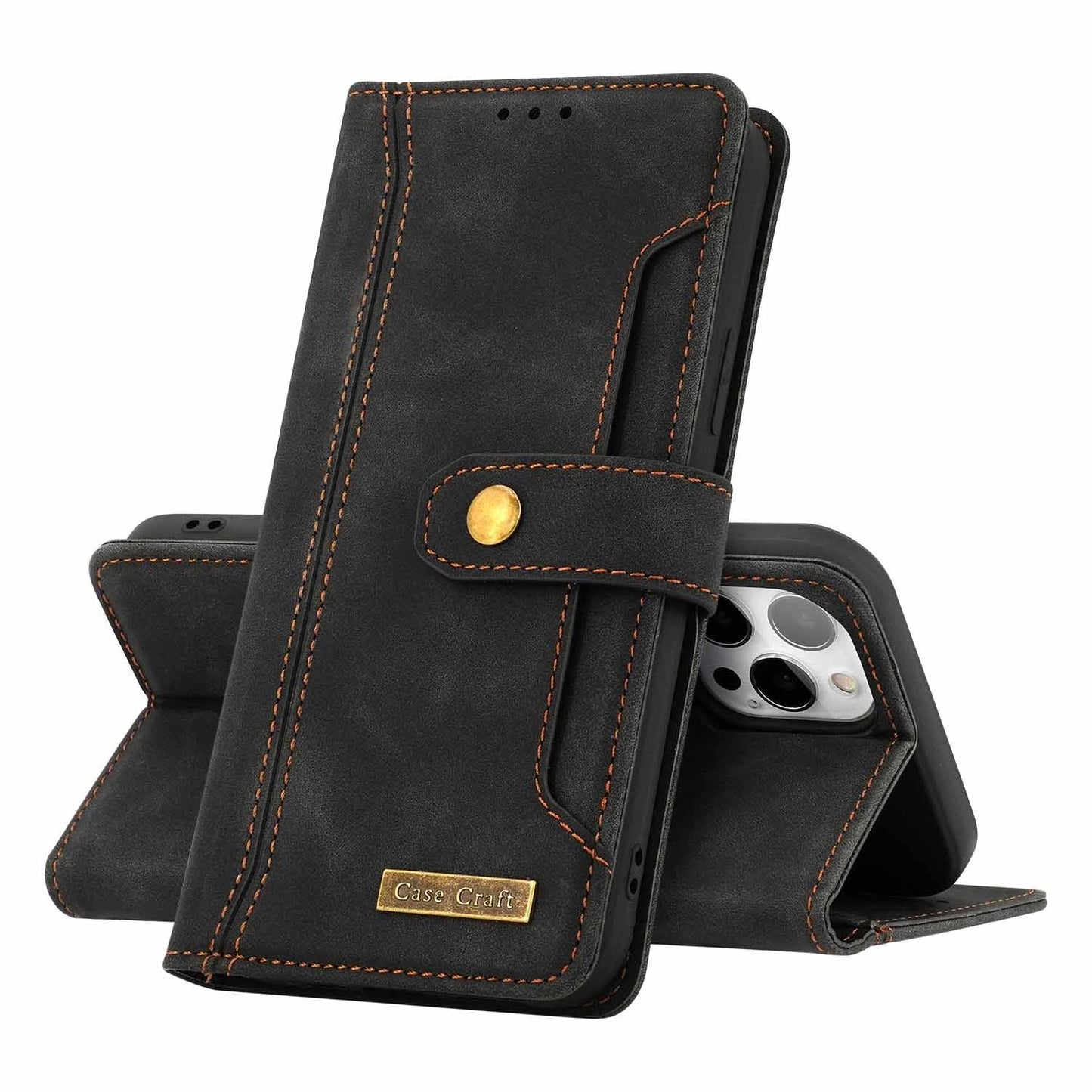 Magnetic Snap Protection Flap Wallet Leather Case - Krosscanada