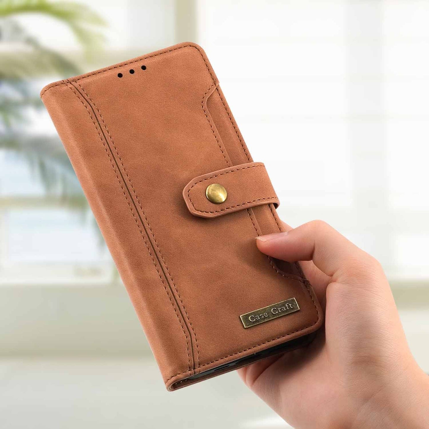 Magnetic Snap Protection Flap Wallet Leather Case - Krosscanada