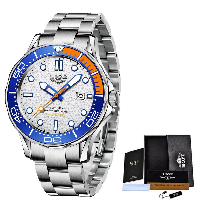 Men's Quartz Watch Luminous Dial Waterproof Watch Business - Krosscanada