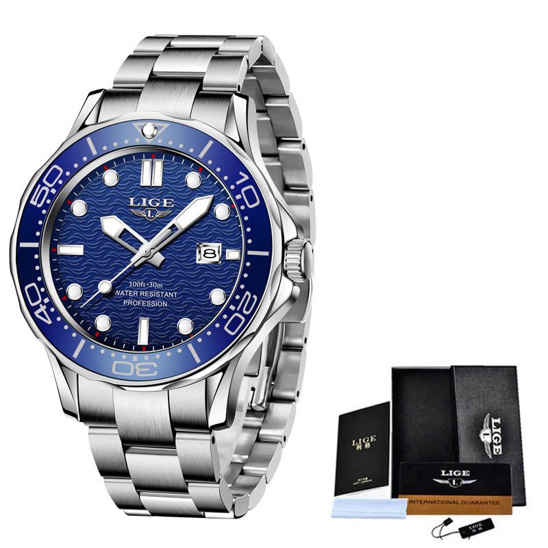Men's Quartz Watch Luminous Dial Waterproof Watch Business - Krosscanada
