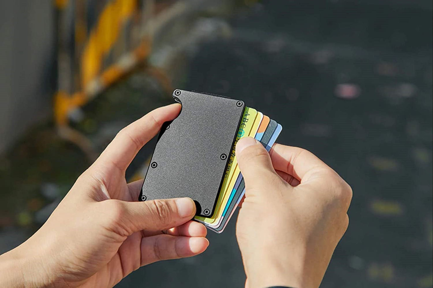 Mens RFID Blocking Slim Money Clip Wallet ID Credit Card Holder Thin Minimalist - Krosscanada