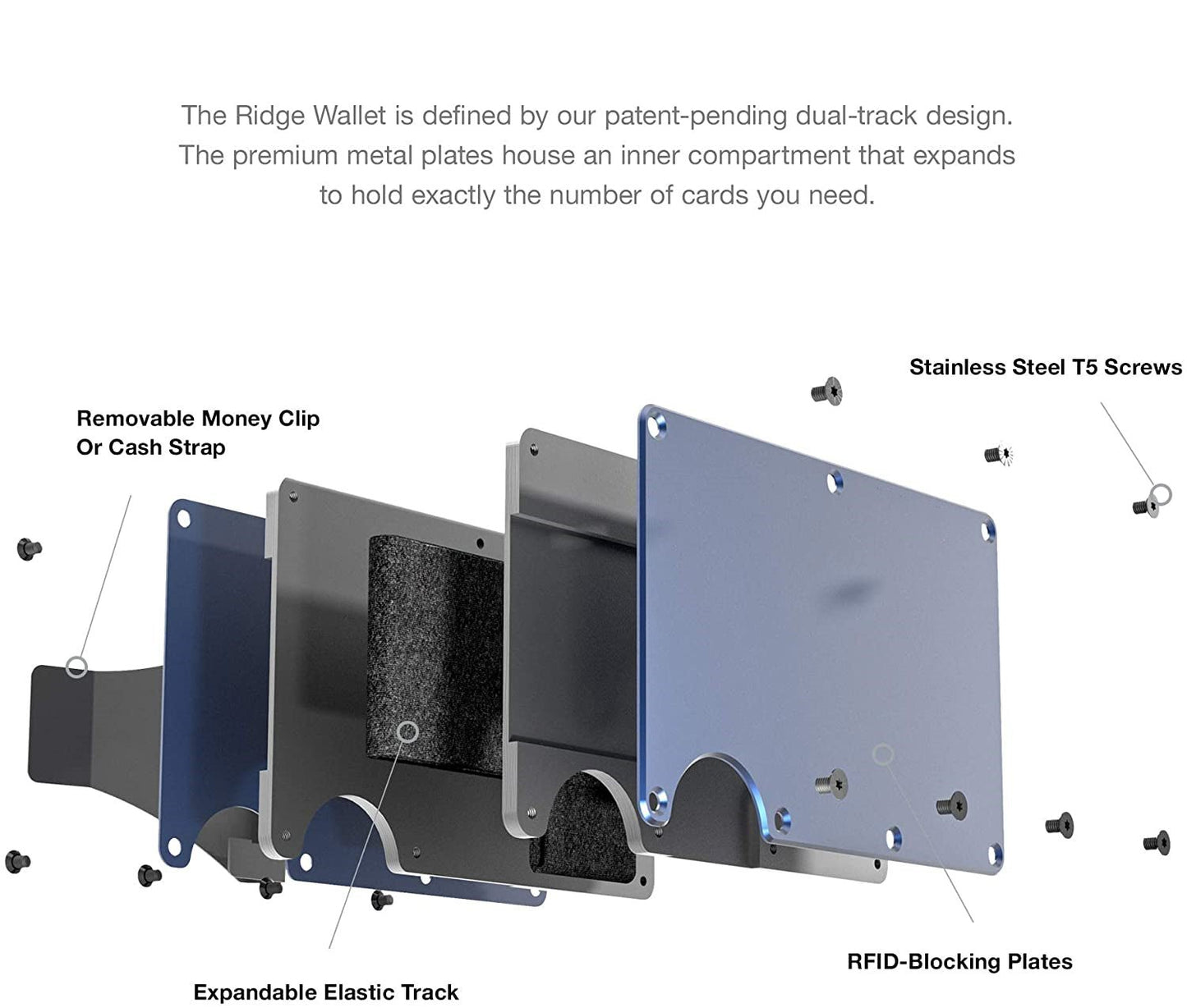 Mens RFID Blocking Slim Money Clip Wallet ID Credit Card Holder Thin Minimalist - Krosscanada