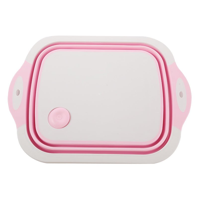 Multifunctional Folding Kitchen Sink Chopping Board, Kitchen Plastic Three - in - one Chopping Board - Krosscanada