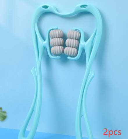 Multifunctional Manual Six - wheel Neck Massager Massage Relieve Roller Massage Tool - Krosscanada