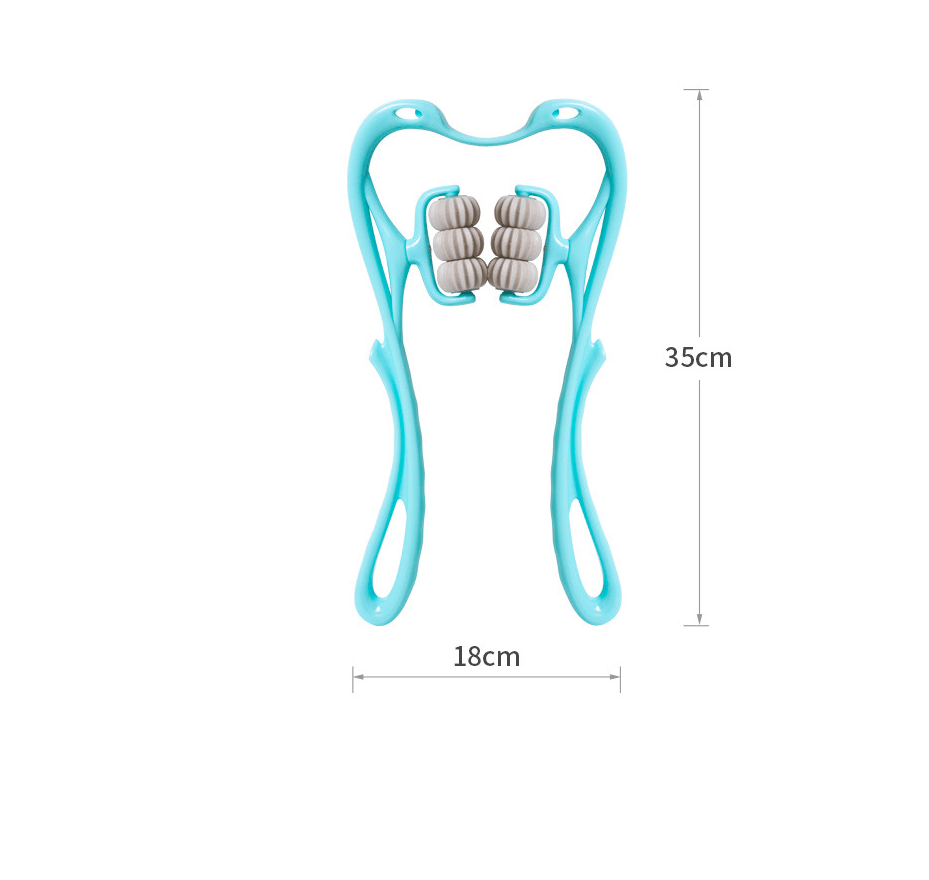Multifunctional Manual Six - wheel Neck Massager Massage Relieve Roller Massage Tool - Krosscanada