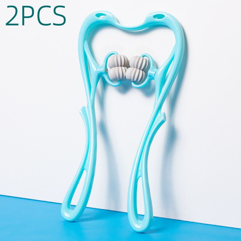 Multifunctional Manual Six - wheel Neck Massager Massage Relieve Roller Massage Tool - Krosscanada
