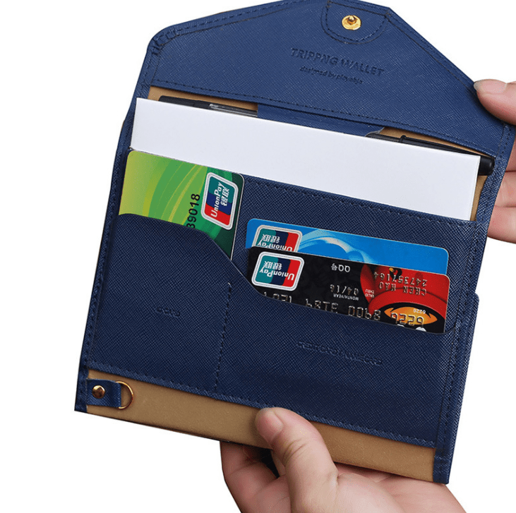 Multifunctional Travel Bag Passport Cover Foldable Credit Card Holder Money Wallet ID Documents Flight Bit License Purse Bag - Krosscanada