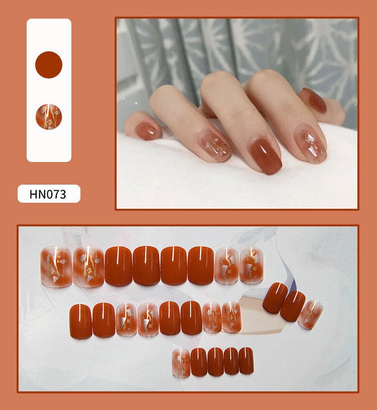 Nail Art Finished Fake Nail Scrub Nail Patch Wearable - Krosscanada