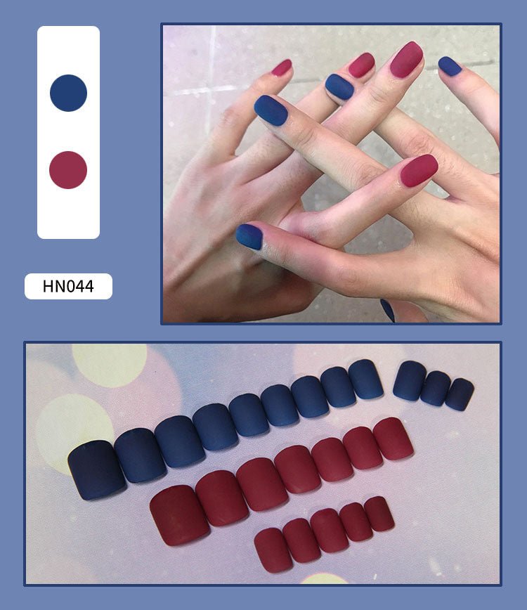 Nail Art Finished Fake Nail Scrub Nail Patch Wearable - Krosscanada