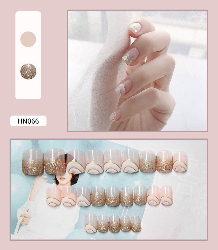 Nail Art Finished Fake Nail Scrub Nail Patch Wearable - Krosscanada