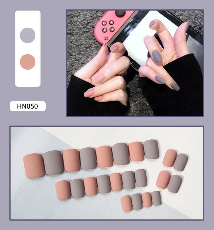 Nail Art Finished Fake Nail Scrub Nail Patch Wearable - Krosscanada