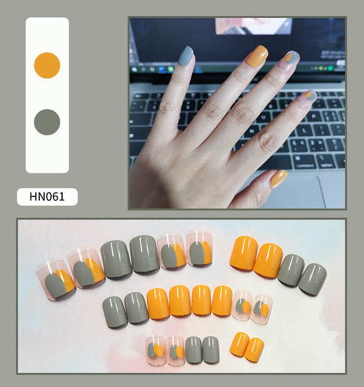 Nail Art Finished Fake Nail Scrub Nail Patch Wearable - Krosscanada