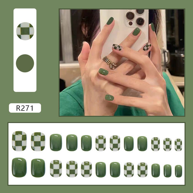 Nail Art Finished Fake Nail Scrub Nail Patch Wearable - Krosscanada