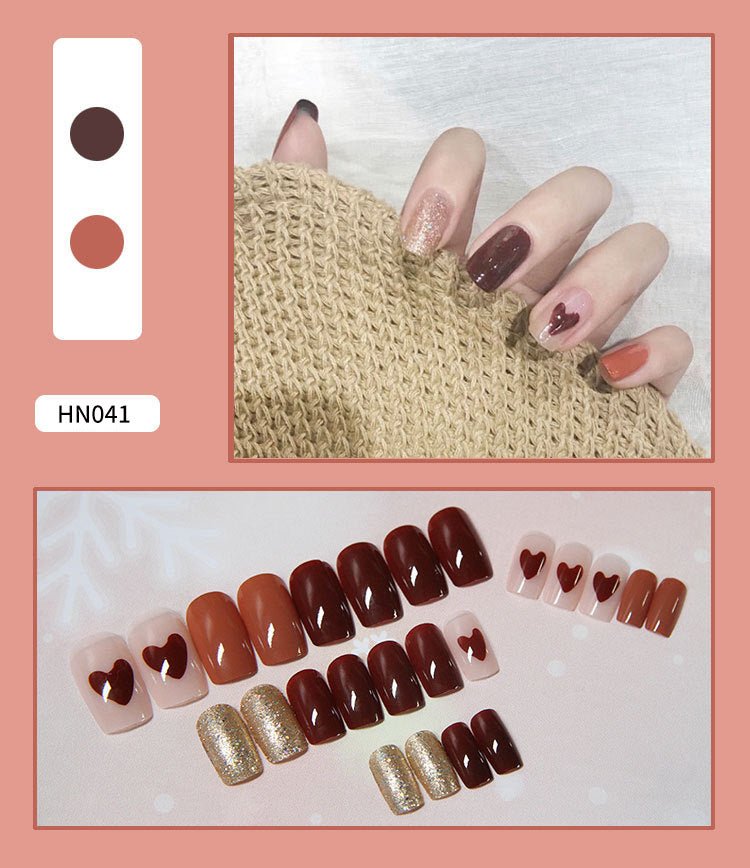 Nail Art Finished Fake Nail Scrub Nail Patch Wearable - Krosscanada