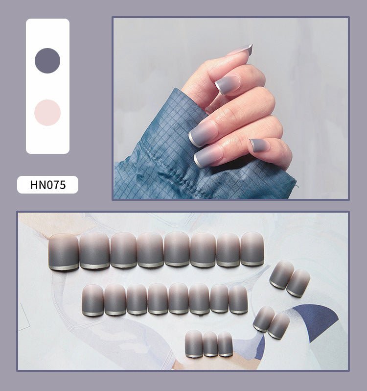 Nail Art Finished Fake Nail Scrub Nail Patch Wearable - Krosscanada