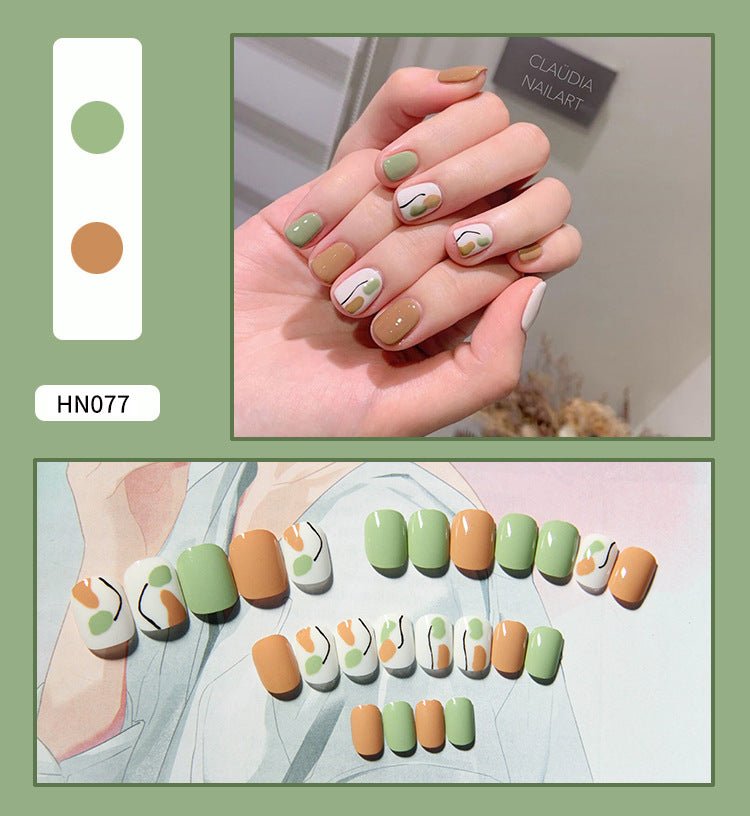 Nail Art Finished Fake Nail Scrub Nail Patch Wearable - Krosscanada