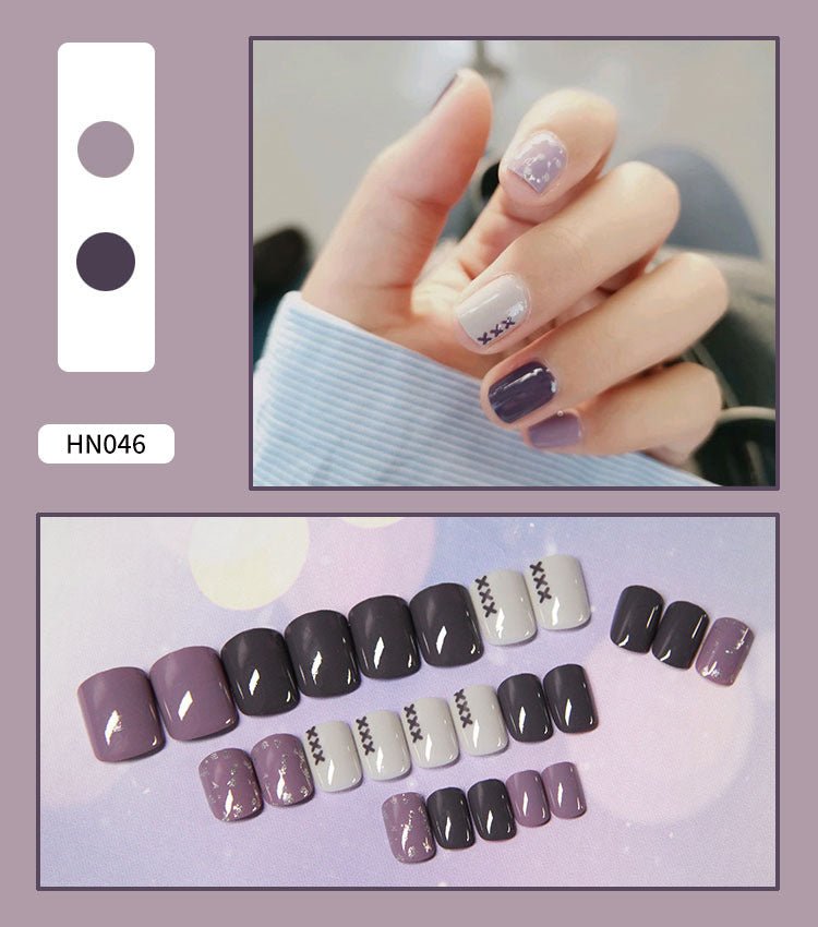 Nail Art Finished Fake Nail Scrub Nail Patch Wearable - Krosscanada