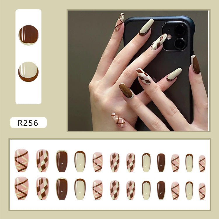 Nail Art Finished Fake Nail Scrub Nail Patch Wearable - Krosscanada