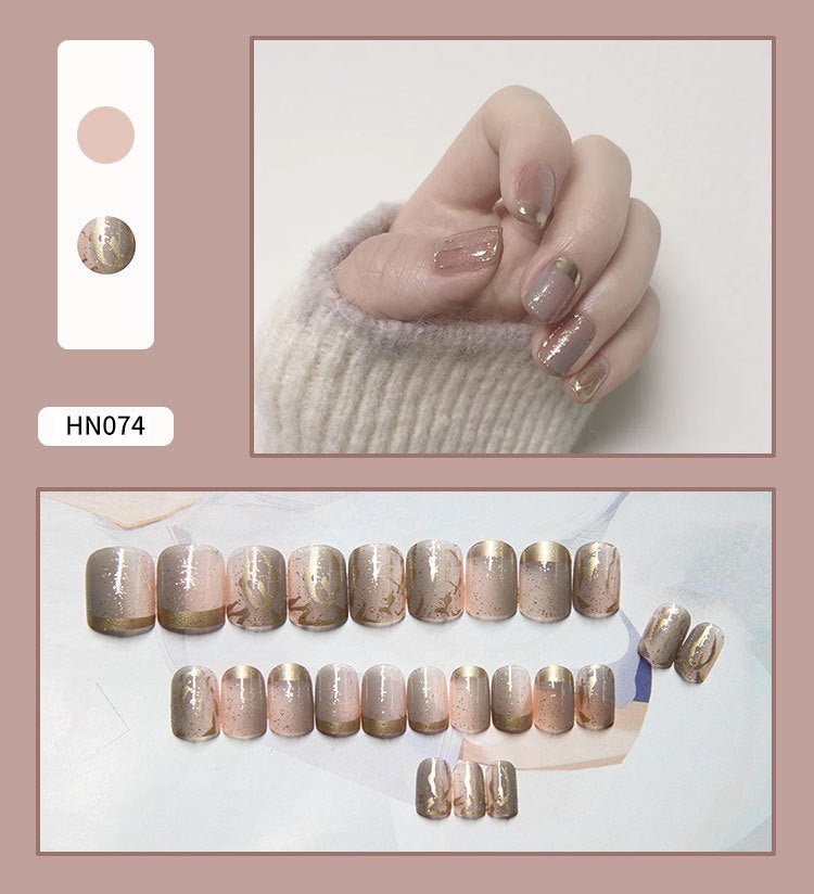 Nail Art Finished Fake Nail Scrub Nail Patch Wearable - Krosscanada