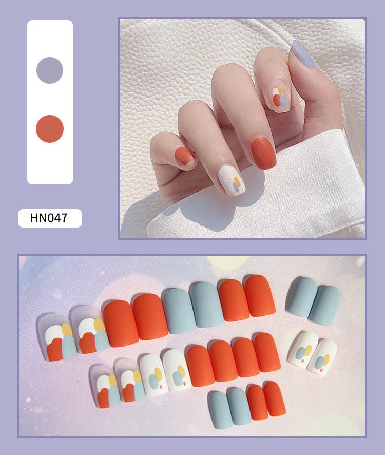 Nail Art Finished Fake Nail Scrub Nail Patch Wearable - Krosscanada