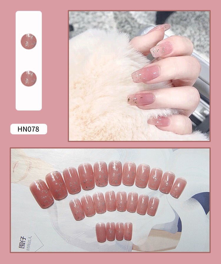 Nail Art Finished Fake Nail Scrub Nail Patch Wearable - Krosscanada