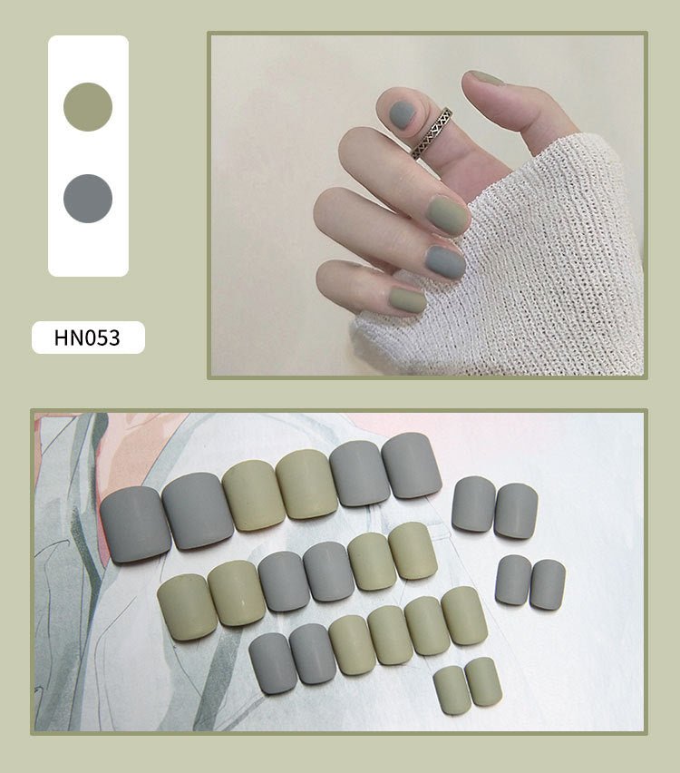 Nail Art Finished Fake Nail Scrub Nail Patch Wearable - Krosscanada