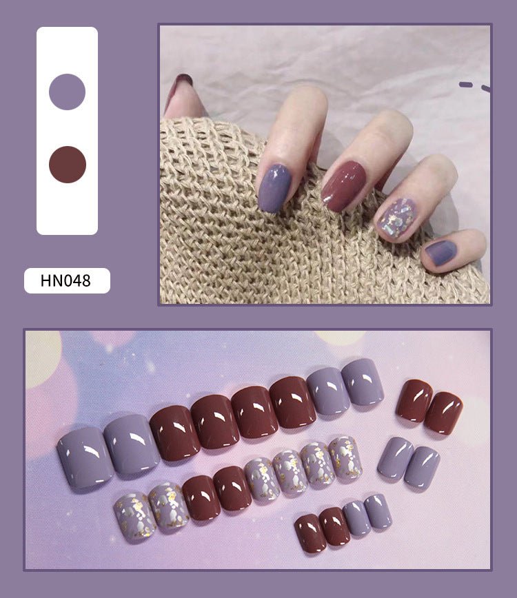 Nail Art Finished Fake Nail Scrub Nail Patch Wearable - Krosscanada