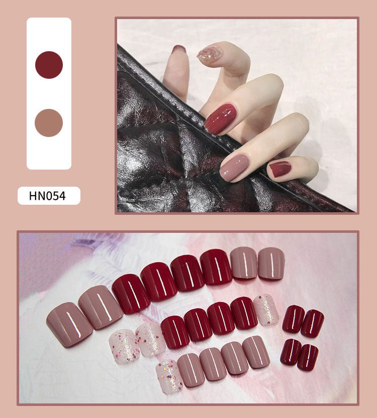 Nail Art Finished Fake Nail Scrub Nail Patch Wearable - Krosscanada