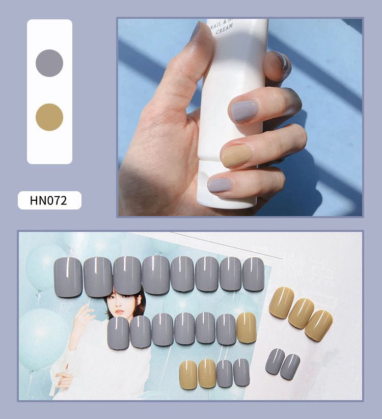 Nail Art Finished Fake Nail Scrub Nail Patch Wearable - Krosscanada