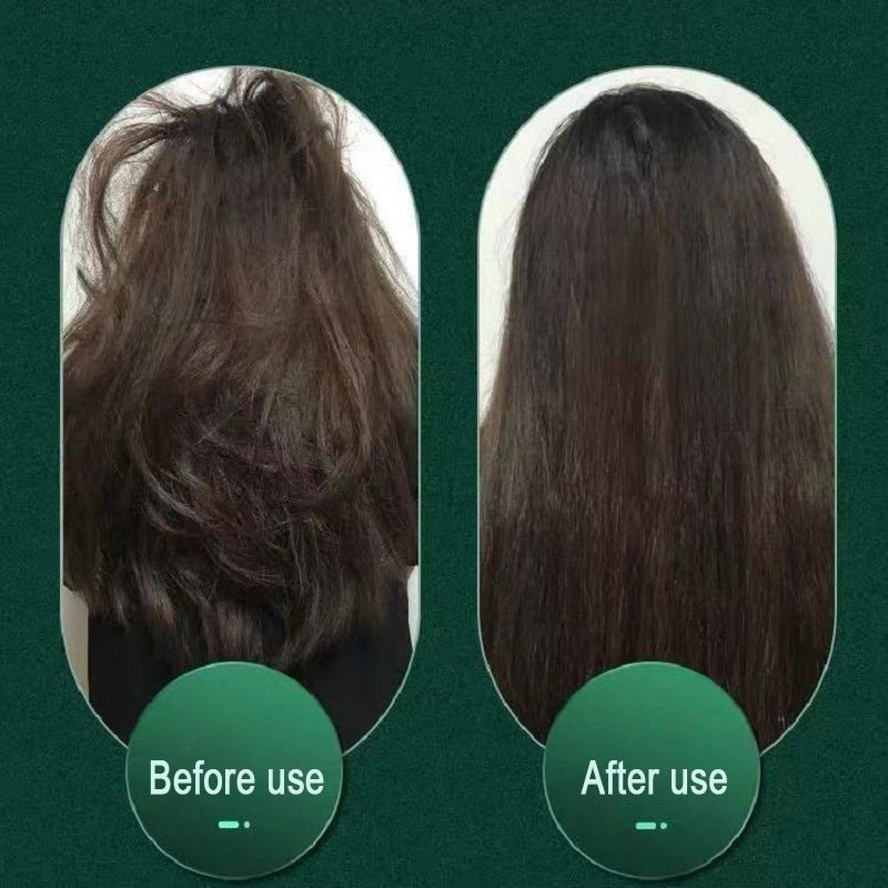 New 2 In 1 Hair Straightener Hot Comb Negative Ion Curling Tong Dual - purpose Electric Hair Brush - Krosscanada