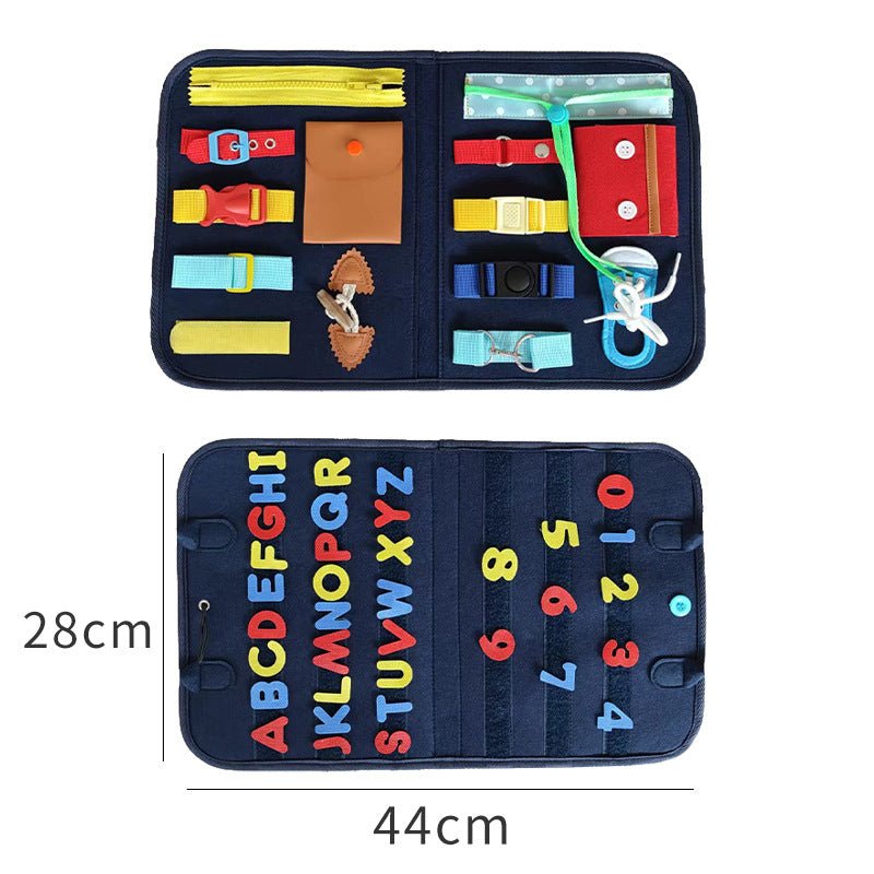 New Busy Book Children's Busy Board Dressing And Buttoning Learning Baby Early Education Preschool Sensory Learning Toy - Krosscanada