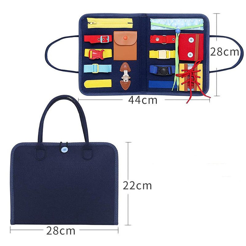 New Busy Book Children's Busy Board Dressing And Buttoning Learning Baby Early Education Preschool Sensory Learning Toy - Krosscanada