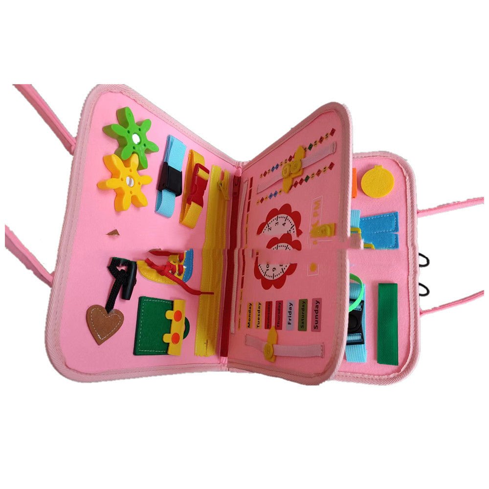 New Busy Book Children's Busy Board Dressing And Buttoning Learning Baby Early Education Preschool Sensory Learning Toy - Krosscanada