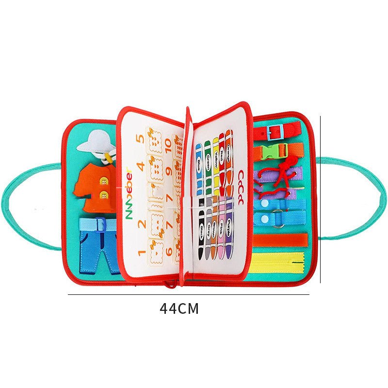 New Busy Book Children's Busy Board Dressing And Buttoning Learning Baby Early Education Preschool Sensory Learning Toy - Krosscanada