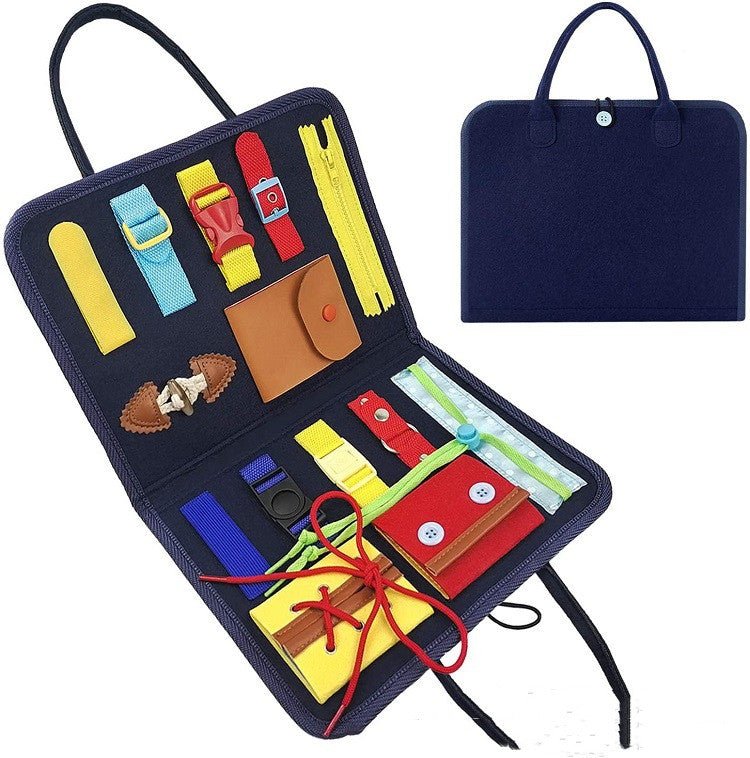 New Busy Book Children's Busy Board Dressing And Buttoning Learning Baby Early Education Preschool Sensory Learning Toy - Krosscanada