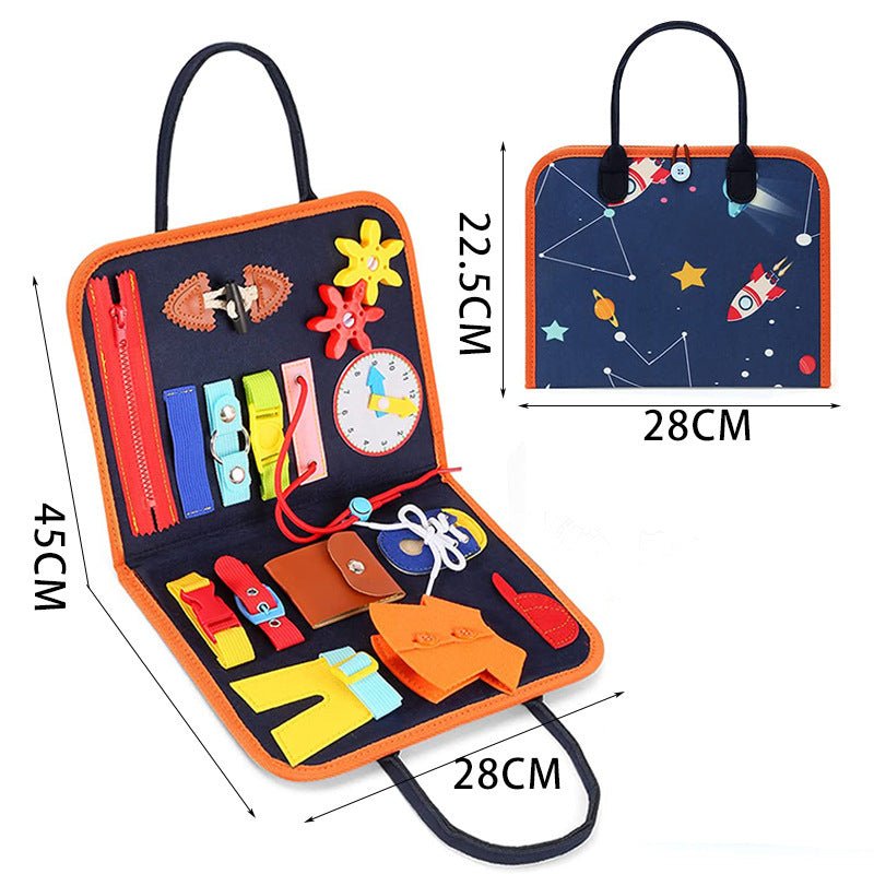 New Busy Book Children's Busy Board Dressing And Buttoning Learning Baby Early Education Preschool Sensory Learning Toy - Krosscanada
