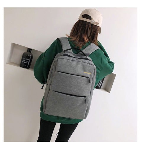 New Casual Men's Backpack Three - piece Outdoor Travel Computer Backpack Female School Bag - Krosscanada