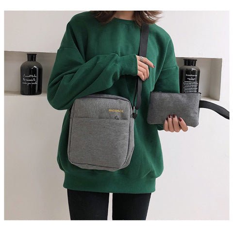 New Casual Men's Backpack Three - piece Outdoor Travel Computer Backpack Female School Bag - Krosscanada