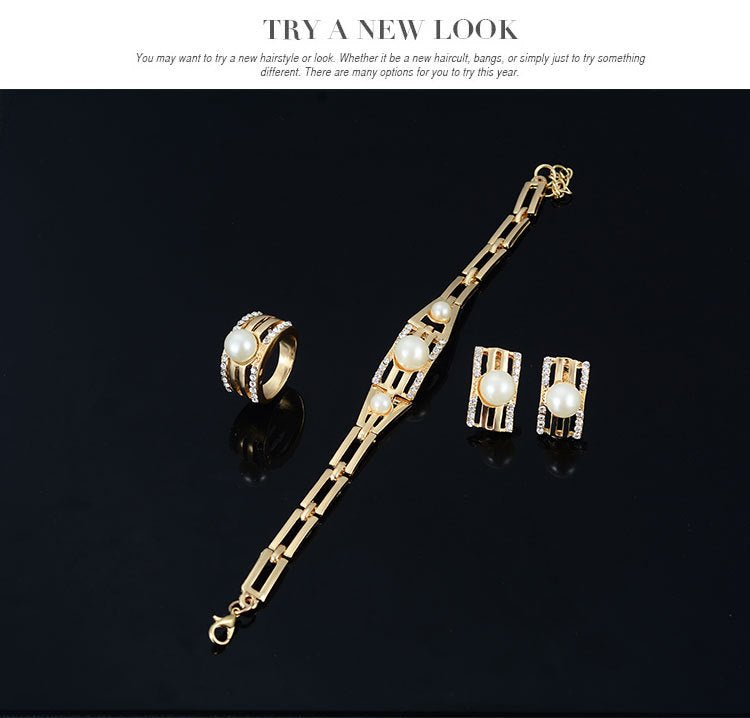 Personalized Fashion Jewelry Set Alloy Necklace Four - piece Set - Krosscanada