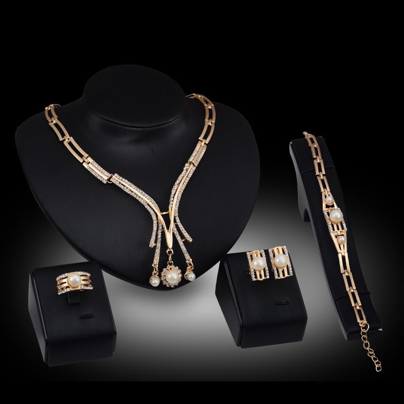 Personalized Fashion Jewelry Set Alloy Necklace Four - piece Set - Krosscanada