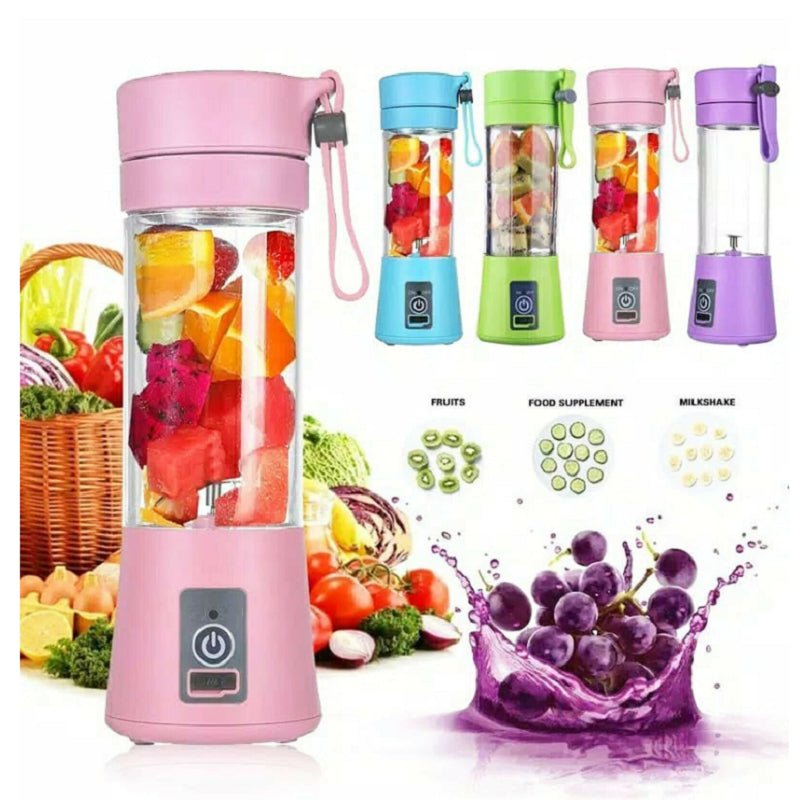 Portable Blender With USB Rechargeable Mini Kitchen Fruit Juice Mixer Home Simple Portable Electric Mini Juicer - Krosscanada