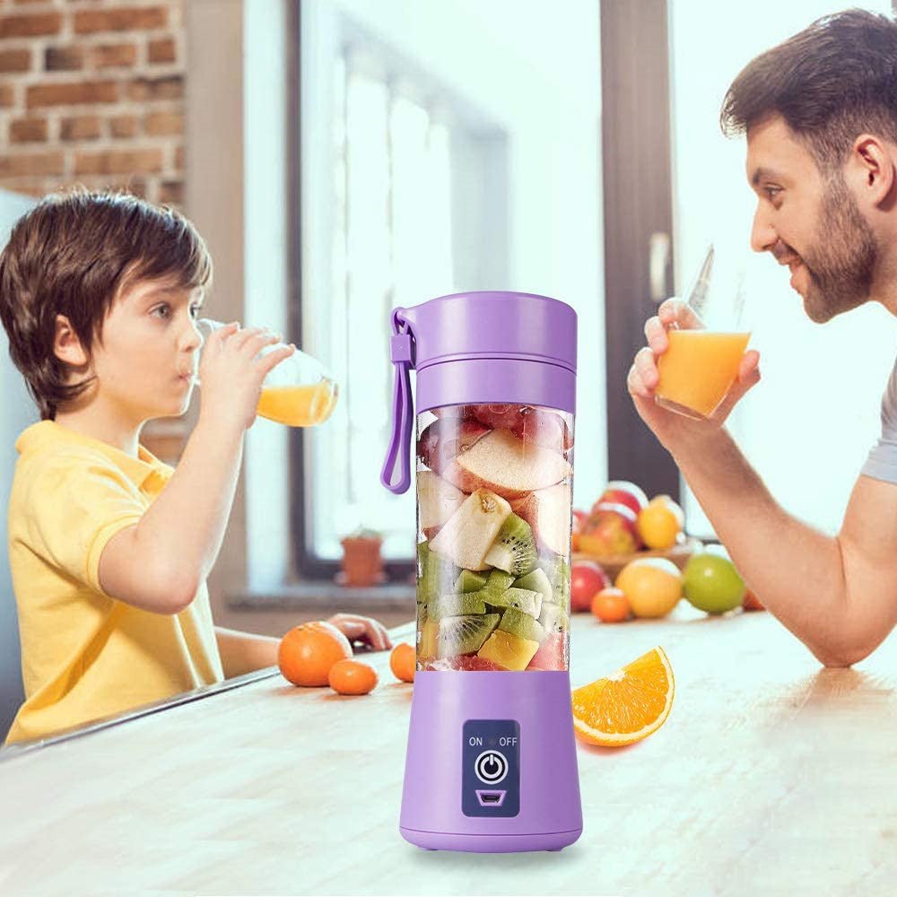 Portable Blender With USB Rechargeable Mini Kitchen Fruit Juice Mixer Home Simple Portable Electric Mini Juicer - Krosscanada